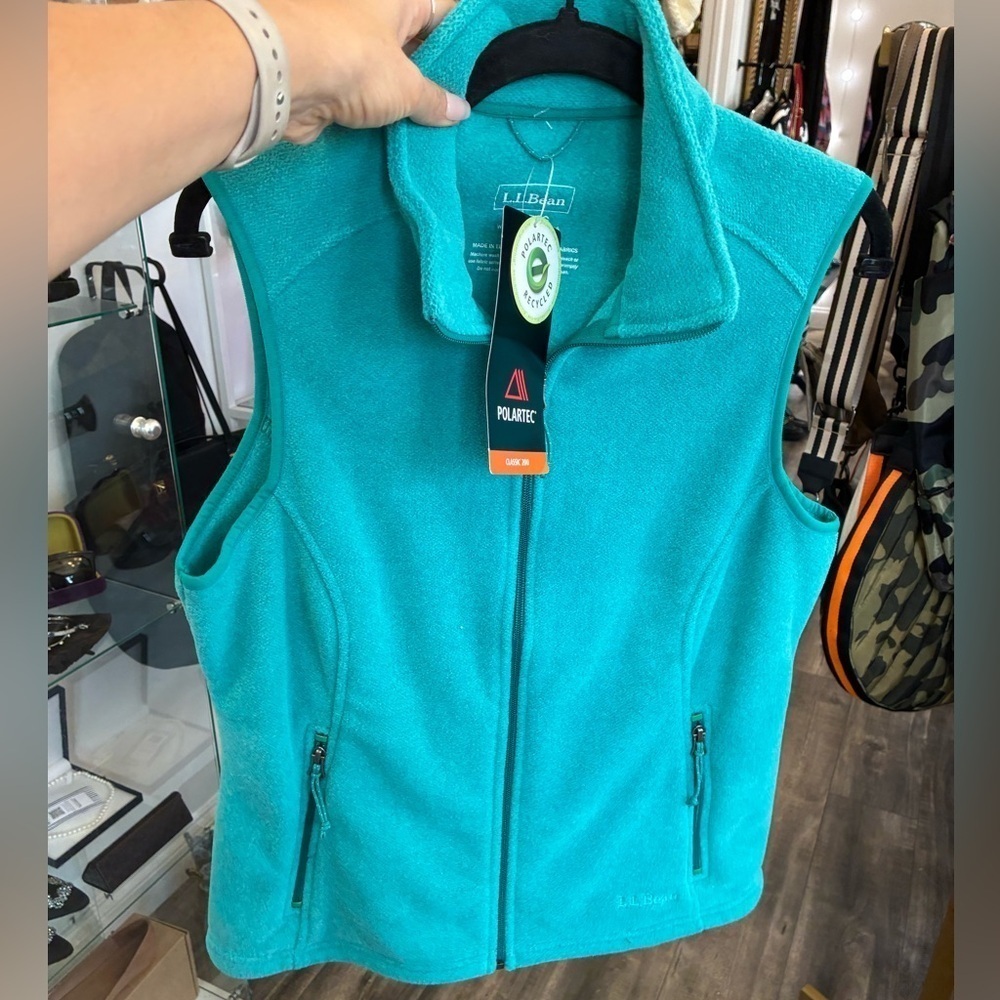 L.L.Bean teal vest size XS NWT